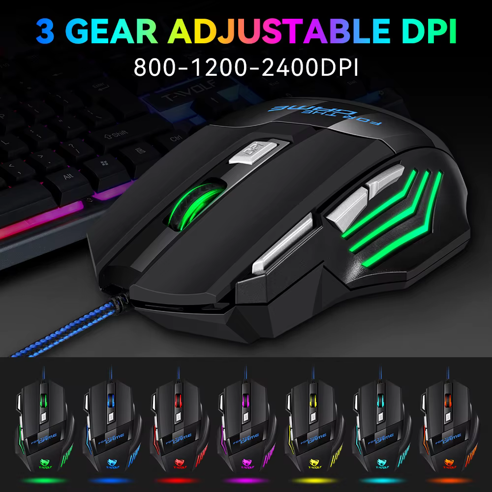 Souris de jeu filaire T-WOLF