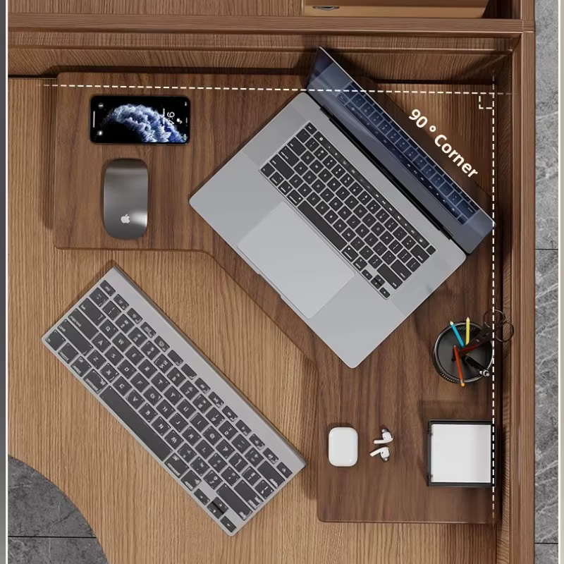 Support d'angle en bois pour ordinateur portable
