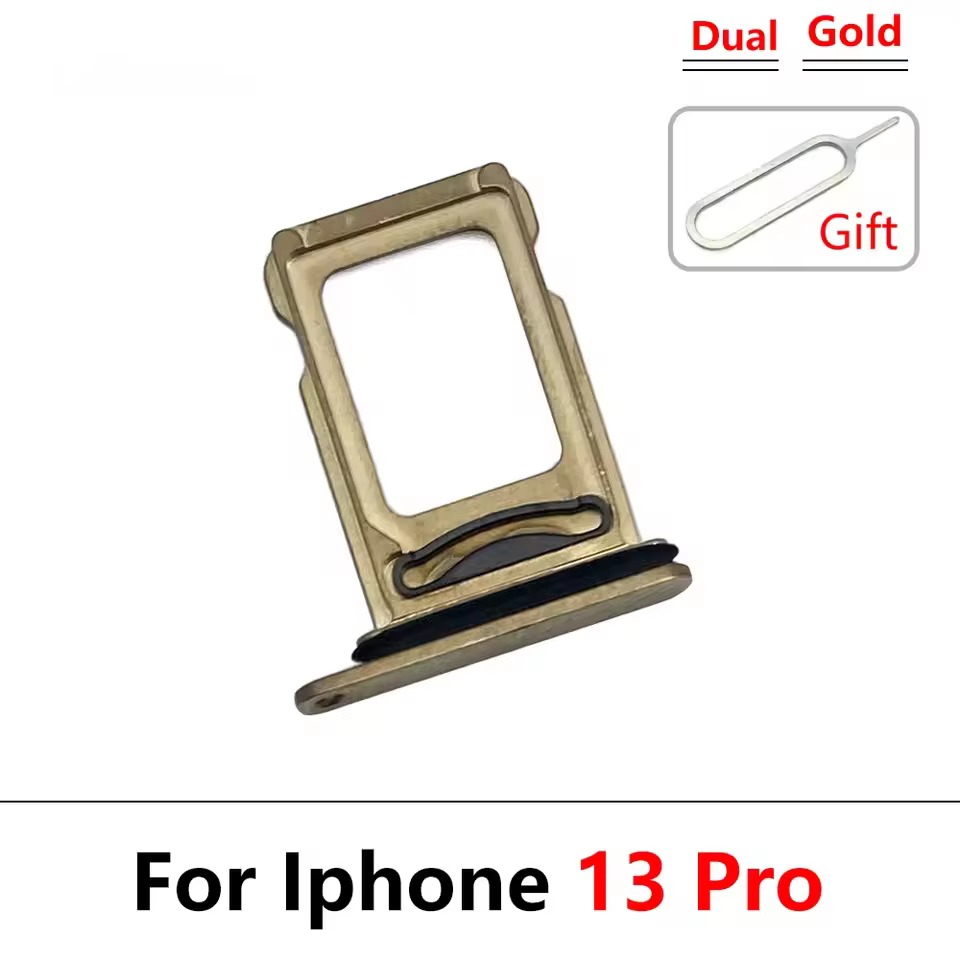 Plateau de carte Sim pour Iphone 13 Pro / 13 ProMAX / 13 Mini / 13, support de plateau de fente pour carte Micro SIM double, pièces de rechange pour lecteur de carte SD