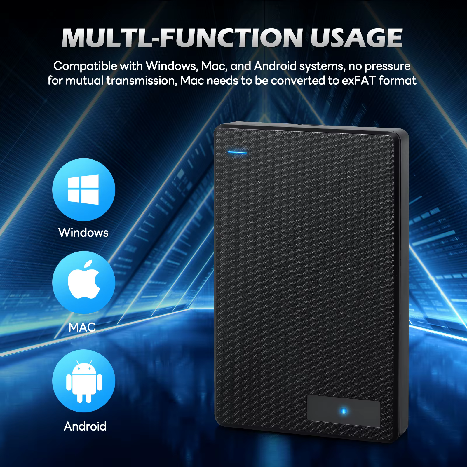 Disque dur HD externe portable, 1 to, 2 to, 4 to, 5 to, mémoire HDD, USB3.0, clé USB haute vitesse pour ordinateur portable, PC, MacBook, PS4, PS5