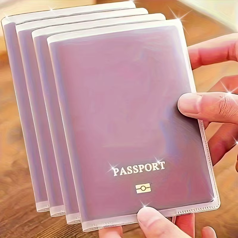 [Porte-passeport] Porte-passeport durable avec plusieurs emplacements pour cartes, protection de documents résistante aux rayures - Transparent