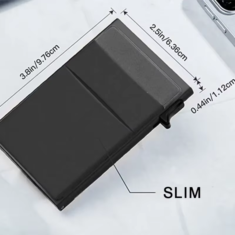 Carteras Choice-Porte-cartes de crédit Rfid pour hommes, mince, mini portefeuilles minimalistes, étui en métal de luxe, porte-cartes d'identité bancaires