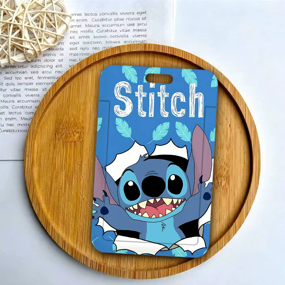 Porte-badge imprimé S-Stitch mignon avec cordon détachable, porte-carte d'identité d'employé professionnel