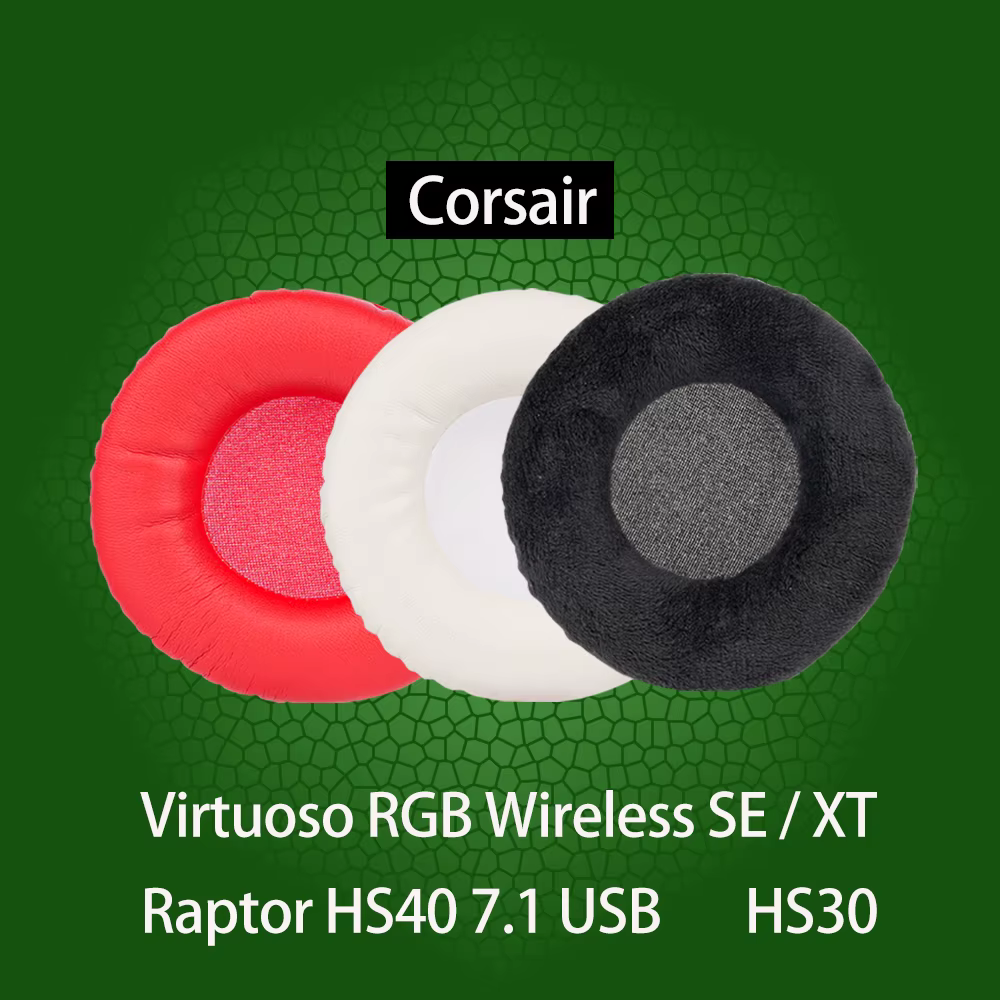 Oreillettes pour casque Corsair HS30 Virtuoso RGB sans fil SE/XT coussin d'oreille Raptor HS 40 7.1 USB