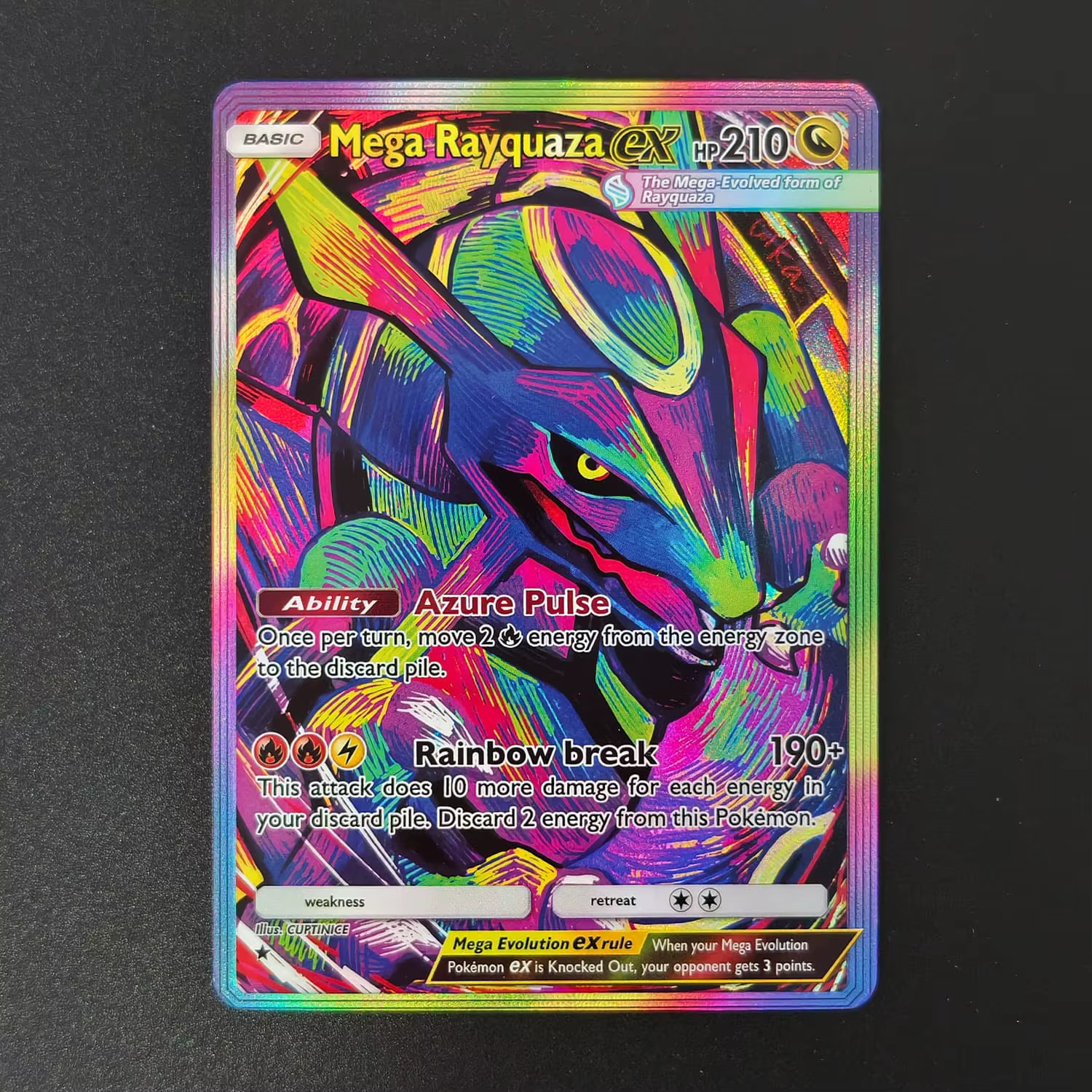 Carte de collection Anime Premium Pokémon Arceus ex Secret Rare Holographic Texture Version Anglaise Full Art DIY en parfait état