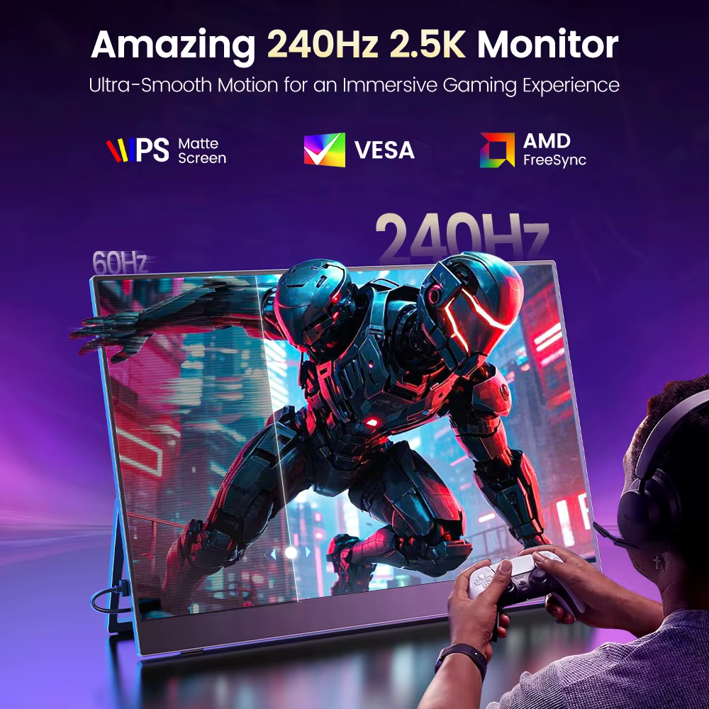 Moniteur portable QLED 16" 240 Hz UPERFECT pour PC et ordinateur