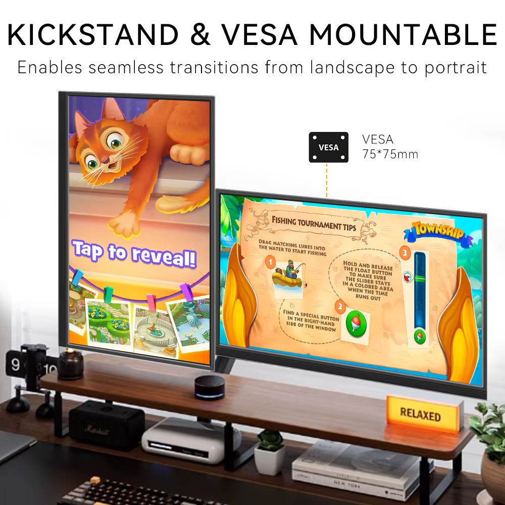 Moniteur tactile portable 16/14 pouces 1920x1200 IPS USB C HDMI