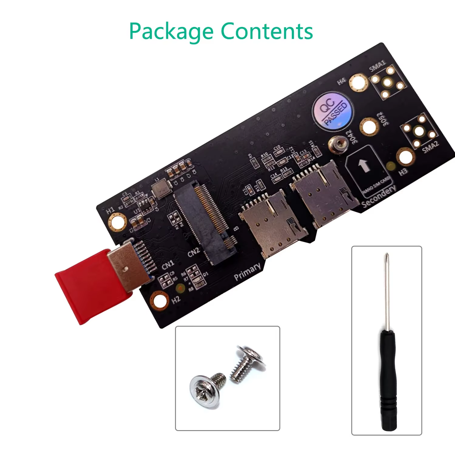 1 adaptateur carte X Dual M.2 NANO SIM, convertisseur M2 vers USB 3.0 pour accessoires LTE WLAN 3/4/5G