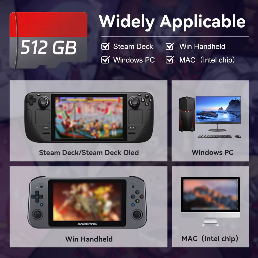 Carte TF Batocera 39 Jeux pour Steam Deck/GDP WIN4 Consoles