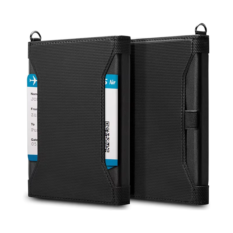 Porte-passeport multifonctionnel avec blocage RFID, essentiels de voyage, couverture de passeport de grande capacité, cadeaux, étui pour cartes de voyage d'affaires