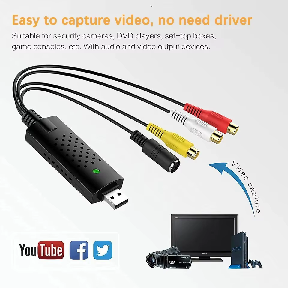 Carte de capture vidéo Easy Cap pour convertir VHS
