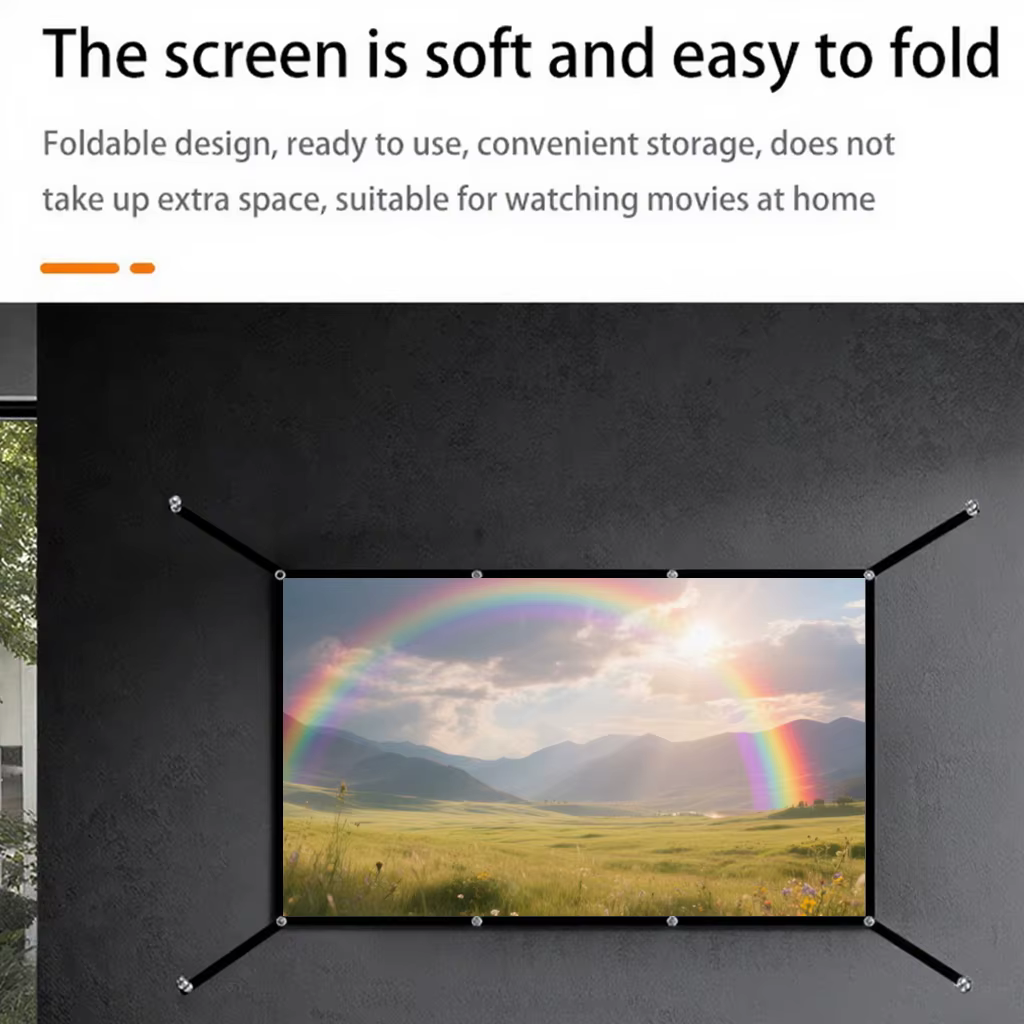 16 : 9 écran souple blanc pliable portable