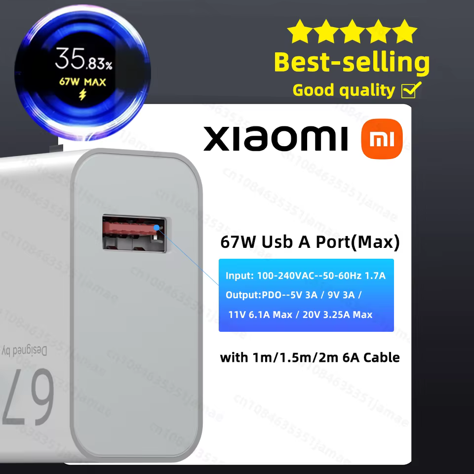 Chargeur Xiaomi 67W d'origine