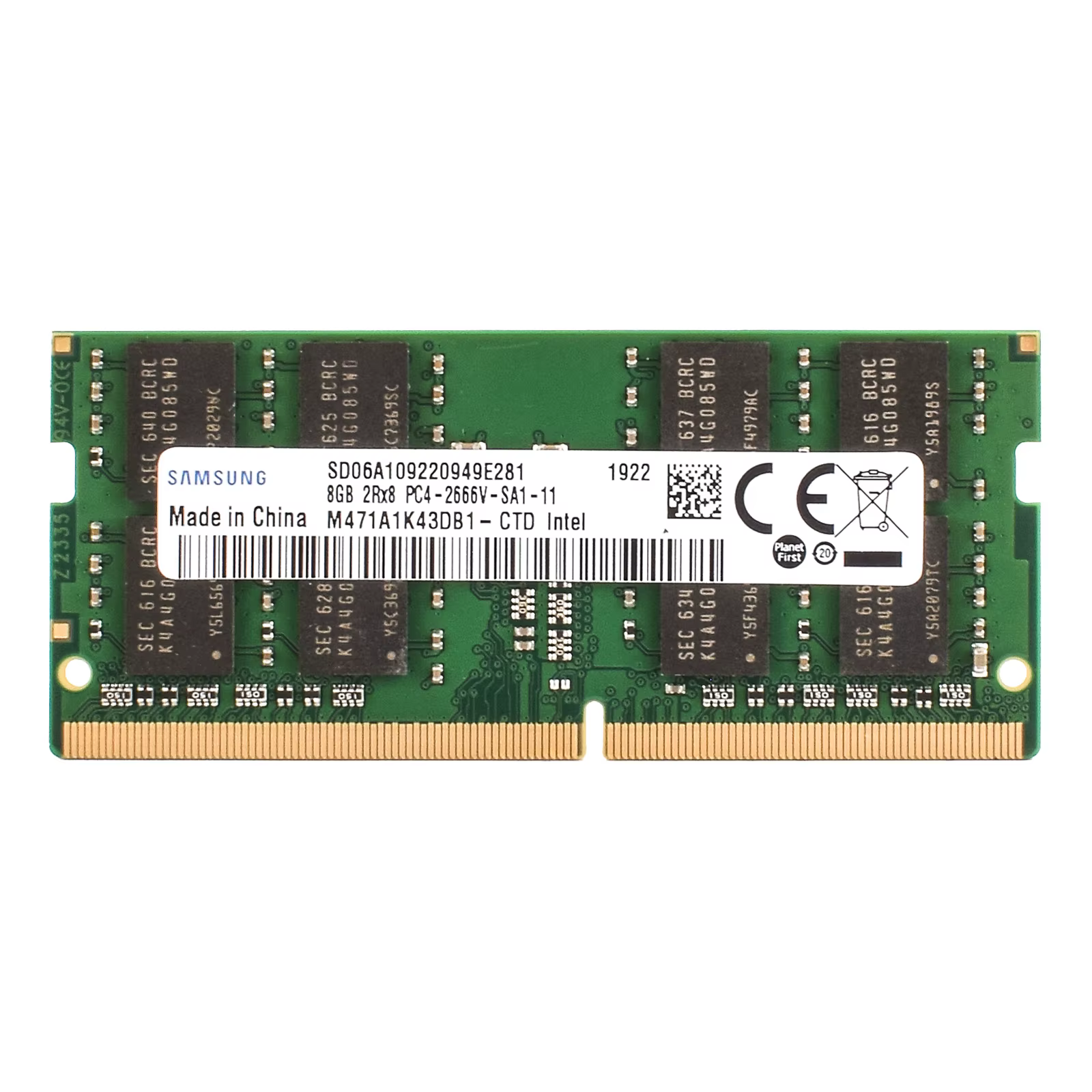 Mémoire SAMSUNG DDR4 SODIMM RAM 4GB 8GB 3200MHz 16GB 2666Mhz 2400MHz Ram pour ordinateur portable Memoria pour processeur Intel PC4 2400T 2666V 3200 LAPTOP