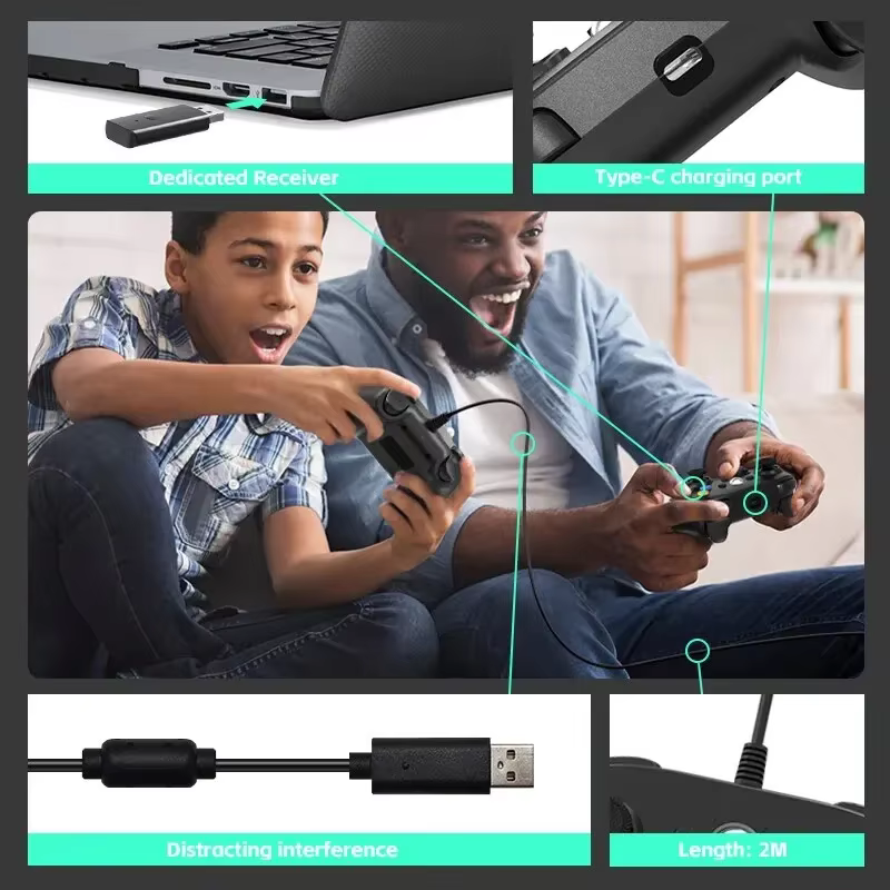 Manette de jeu filaire et sans fil DATA FROG pour console Xbox 360