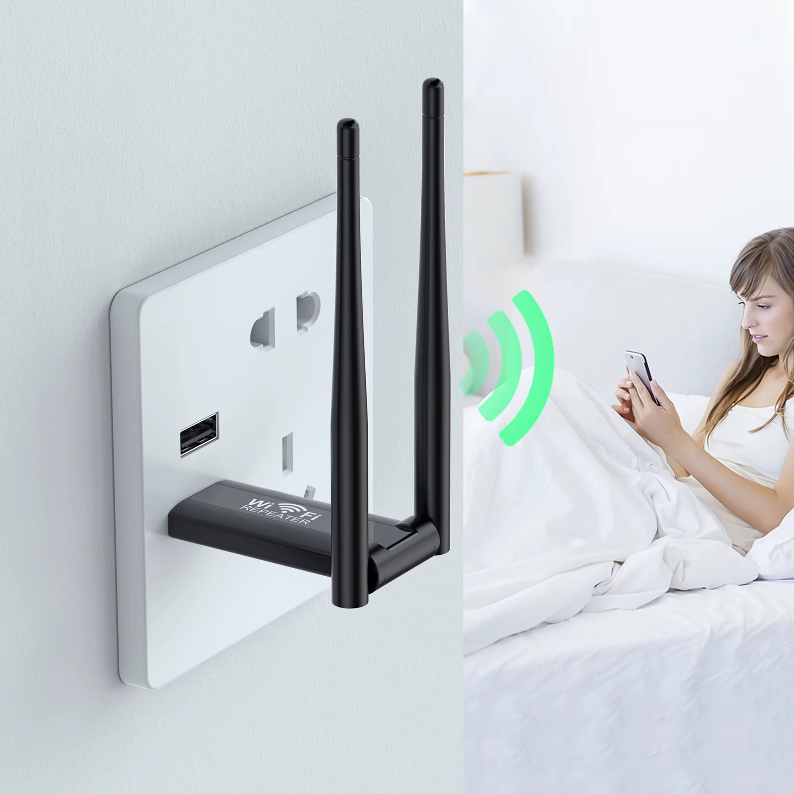 2.4G 300Mbps sans fil USB WiFi répéteur Extender