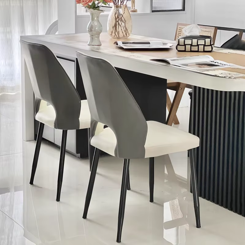 Chaise de salle à manger de luxe italienne, fauteuil de loisirs moderne et simple pour la maison, chaise de restaurant rembourrée épaisse pour hôtel et usage professionnel, mobilier de maison