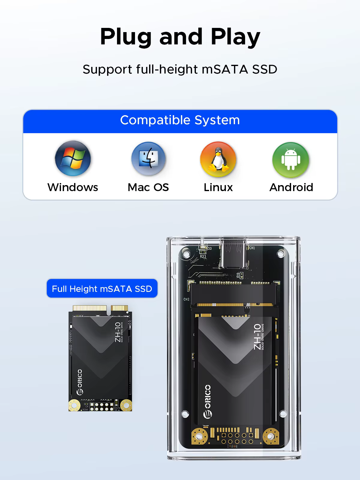 Adaptateur externe transparent