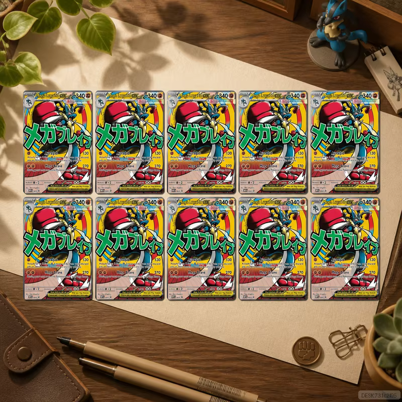 Mega Lucario ex 033 en DIY Collection Cards Self Made Single Card Classic Game Anime Card Gift Toy 5PCS 10PCS Set