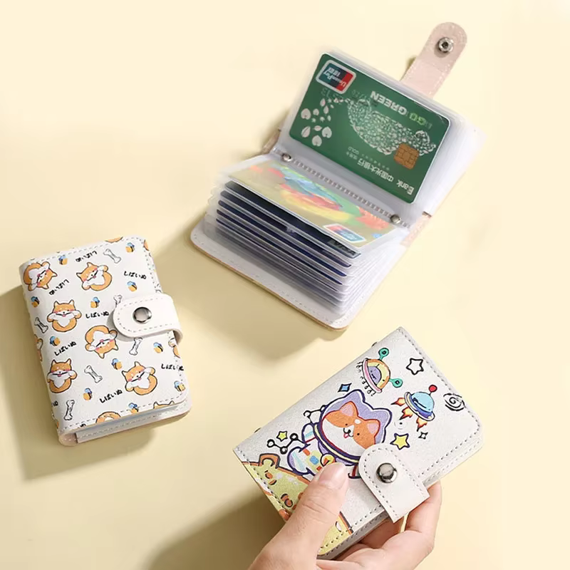 Porte-cartes de crédit, porte-monnaie, carton, pour chien, couverture de cartes de Bus, porte-cartes de visite, pochette à monnaie, portefeuilles, sac organisateur