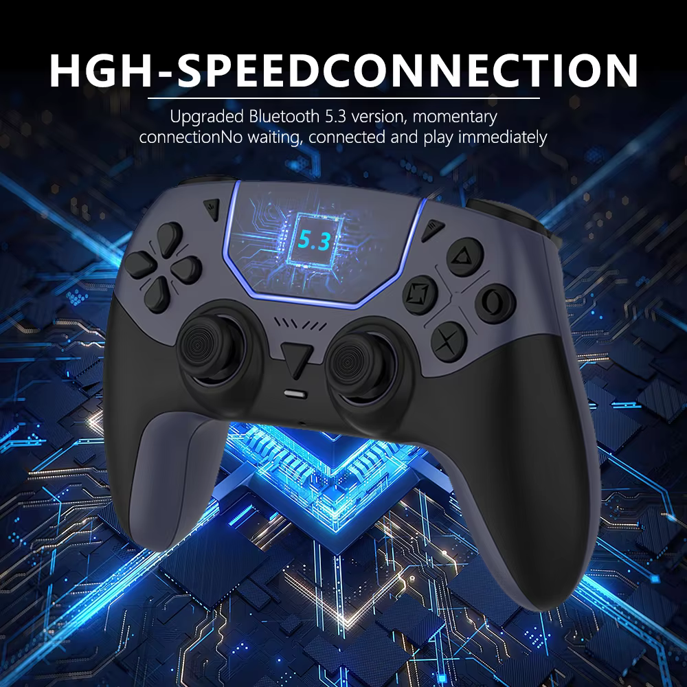 Contrôleur de jeu sans fil pour PS5/PC/Steam Deck effet Hall Marco double Vibration 6 axes télécommande de mouvement manette avec haut-parleur