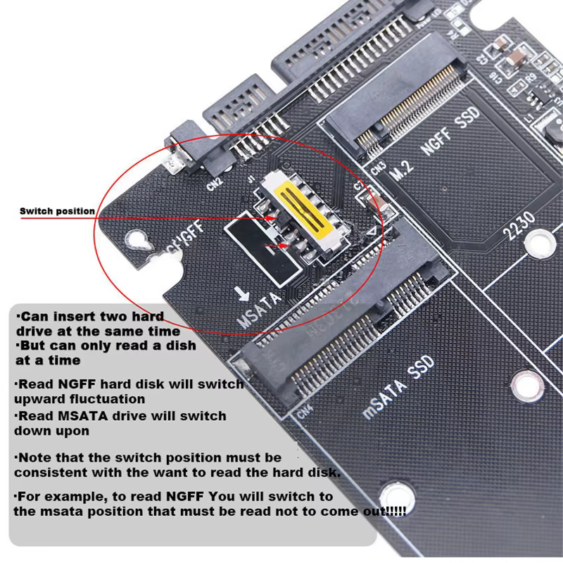 Boîtier de conversion de disque dur SSD M.2 vers SATA3 externe Coolcirc