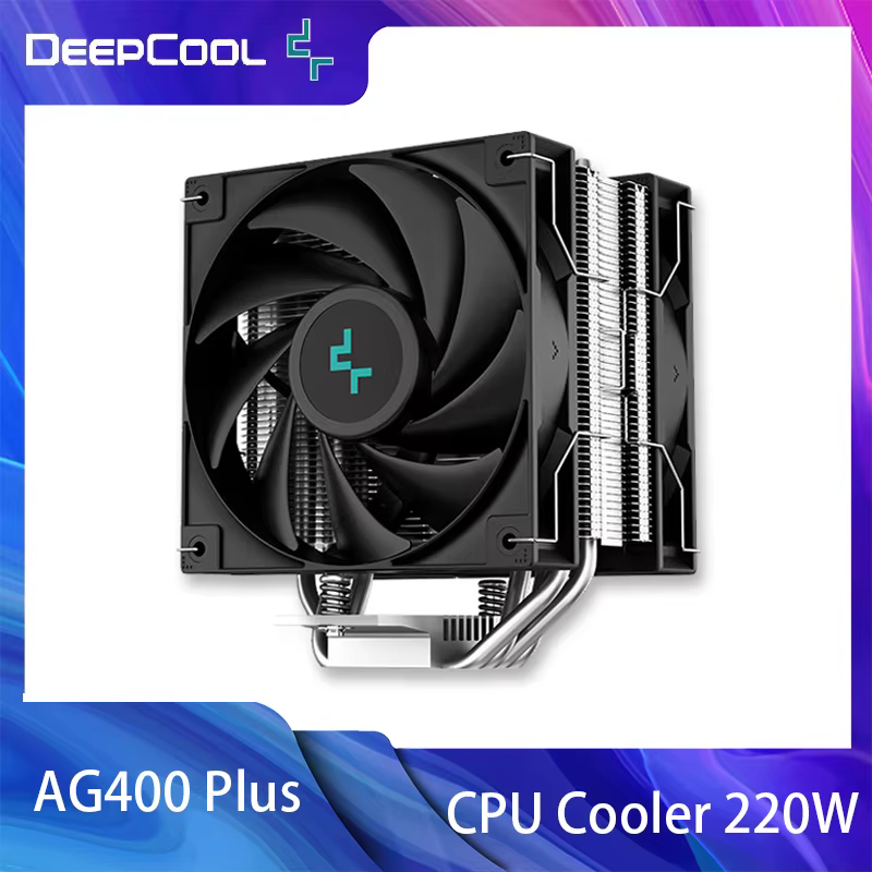 Refroidisseur de processeur DeepCool AG400 Plus 4 caloducs double ventilateur 220W