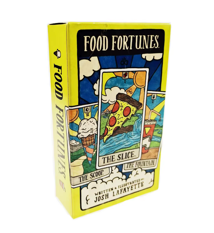Nouveau 78 cartes alimentaires et boissons illustrées Collection de Tarot nourriture Fortunes jeu mystique jeux de société Divination imaginative