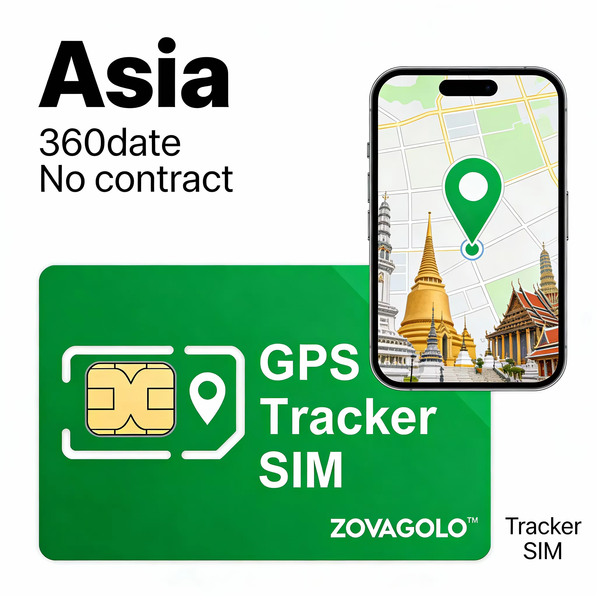 Carte SIM Asia 4G LTE M2M pour appareils GPS – 360 Mo/360 jours, montres intelligentes, colliers pour animaux de compagnie, talkies-walkies, IoT prêt sans contrat