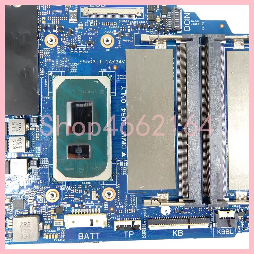 213108-1 avec i7-11390H CPU carte mère d'ordinateur portable pour DELL Inspiron 14 5410 5418
