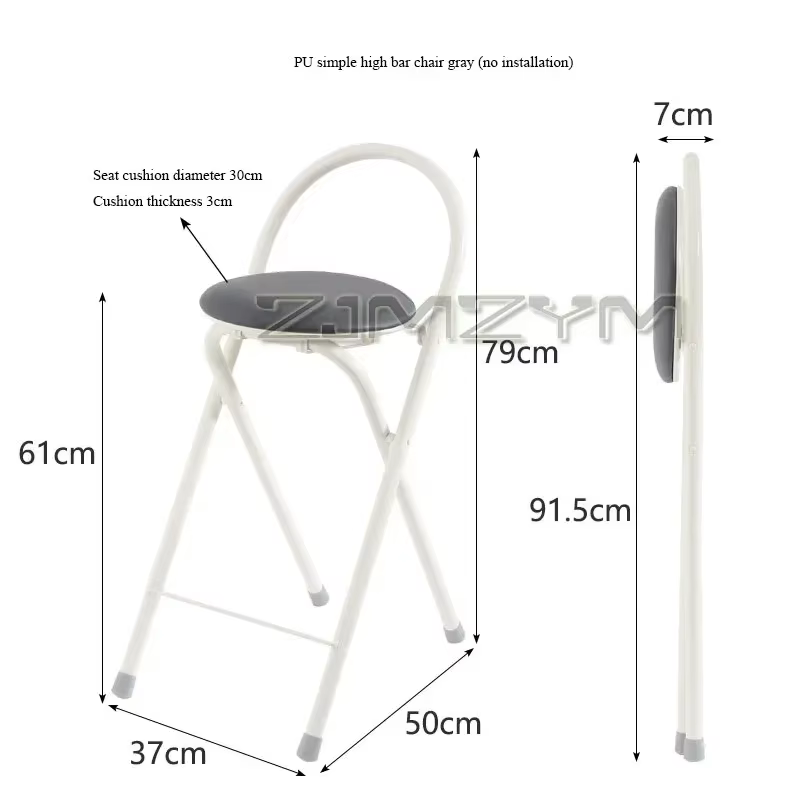 Repose-pieds haut de bar pliable, chaise de comptoir de café moderne, tabouret à dossier périphérique pour cuisine, jardin intérieur, 73 restaurant