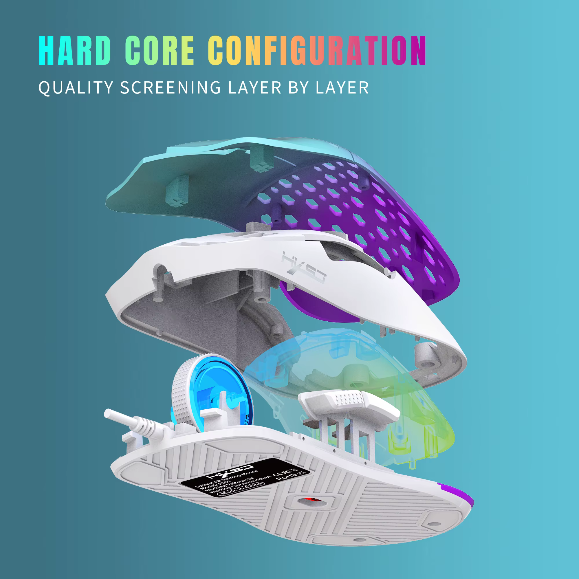 Souris de jeu filaire USB RGB Gamer
