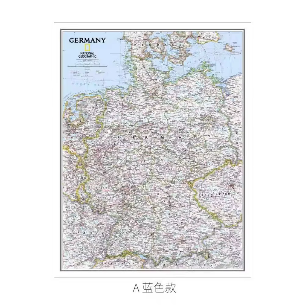 Grandes affiches murales de carte de l'Allemagne, impressions décoratives pour la maison, peinture sur toile de coton de haute qualité pour mur, meilleur cadeau pour les voyageurs