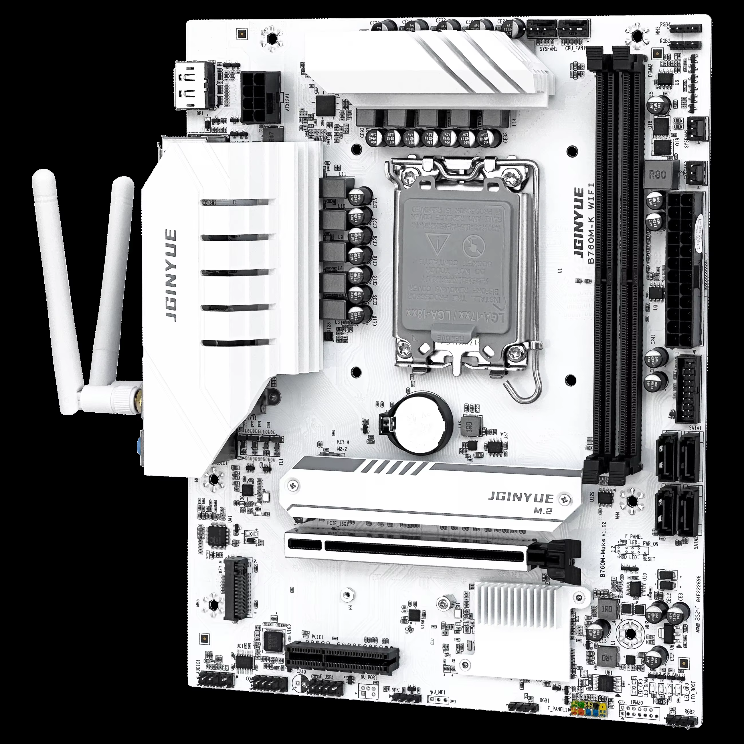 JGINYUE B760M-K carte mère WIFI M-ATX LGA1700 DDR4 prend en charge 12/13/14e cpus pour 12400F/12600KF/14600KF GAMING vidéo officielle