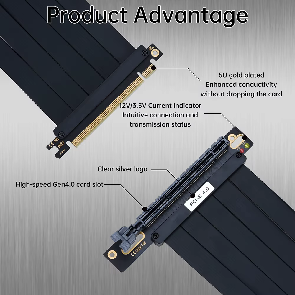 Convertisseur de câble d'extension de carte graphique PCI-E Pci-e3.0/pci-e4.0