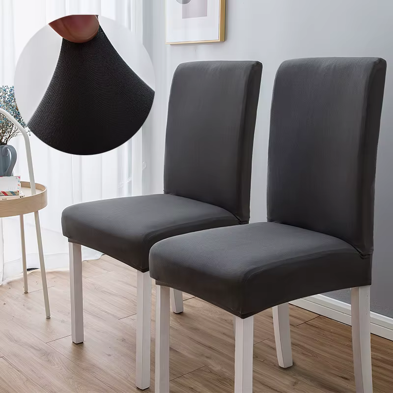 Housse de chaise de salle à manger élastique de couleur unie, 1 pièce, étui de siège extensible, housse de chaise pour salle à manger, mariage, hôtel, Banquet, bureau