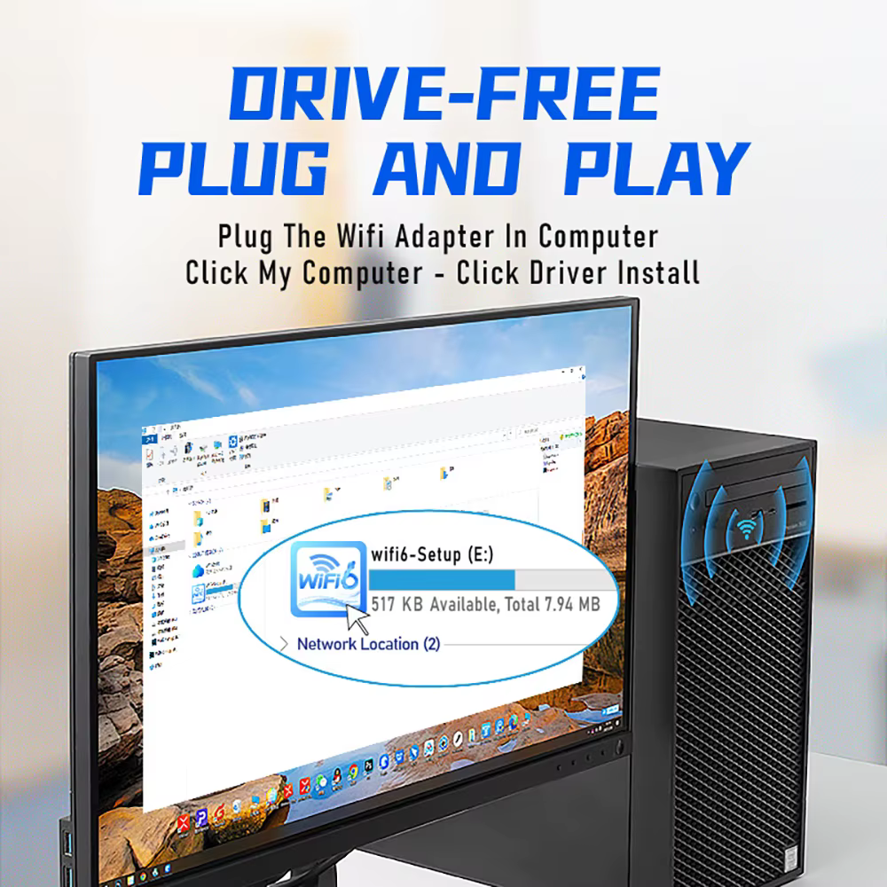 Adaptateur USB WiFi 6, 1800Mbps