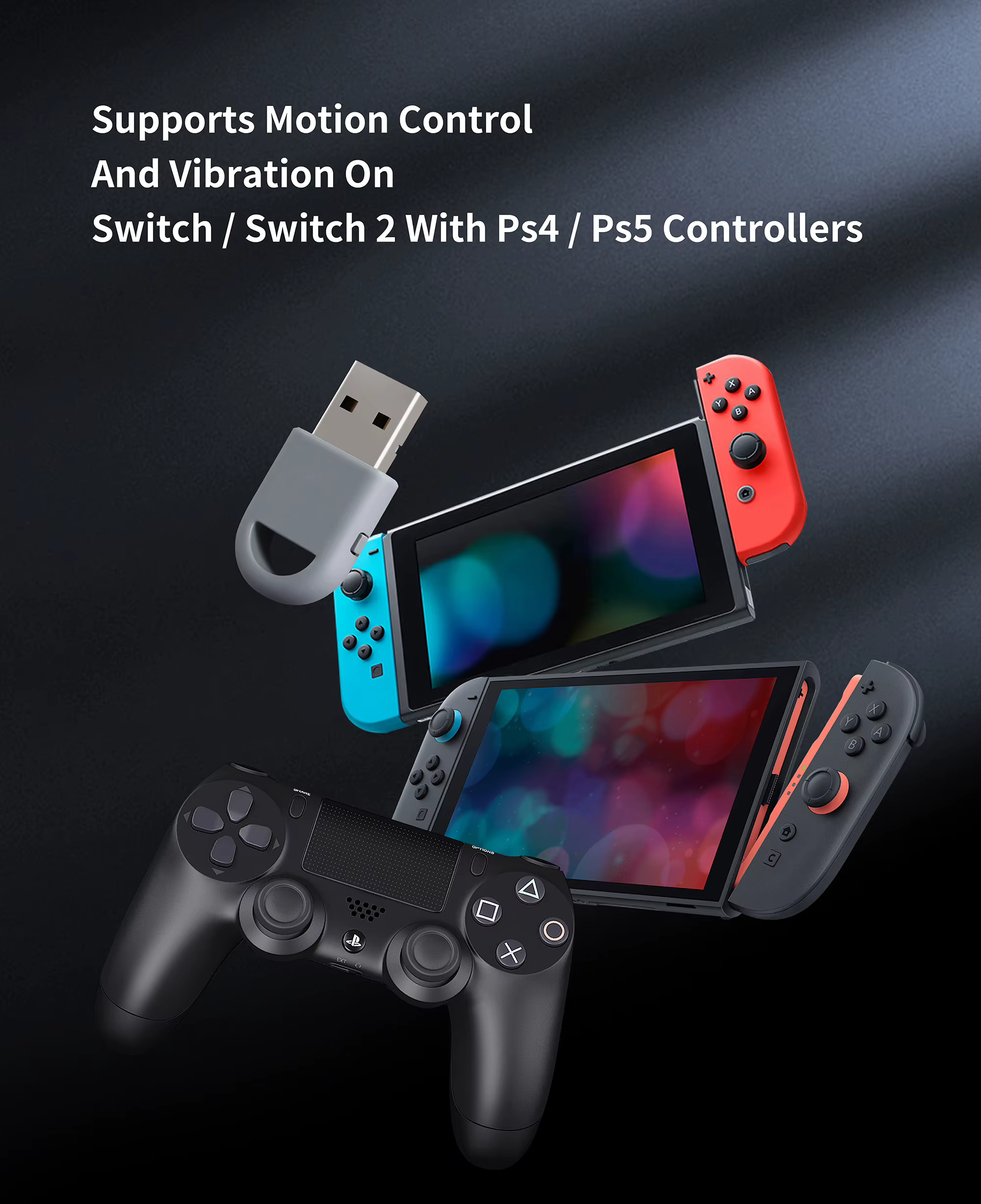 Hyperlink 2 adaptateur sans fil Dongle pour PS5 PS4 contrôleur Xbox One Gulikit manette de jeu pour Switch 1/2 Windows