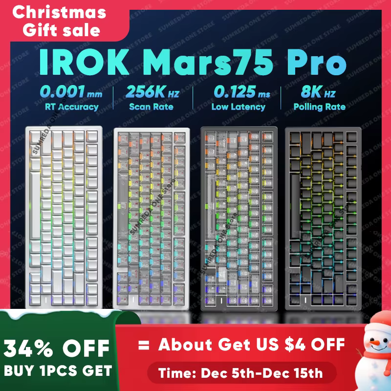 IROK Carotmas Mars75 Pro Mercury68 mars68 pro clavier mécanique magnétique de jeu 75% 0.001mm 8K 0.125ms