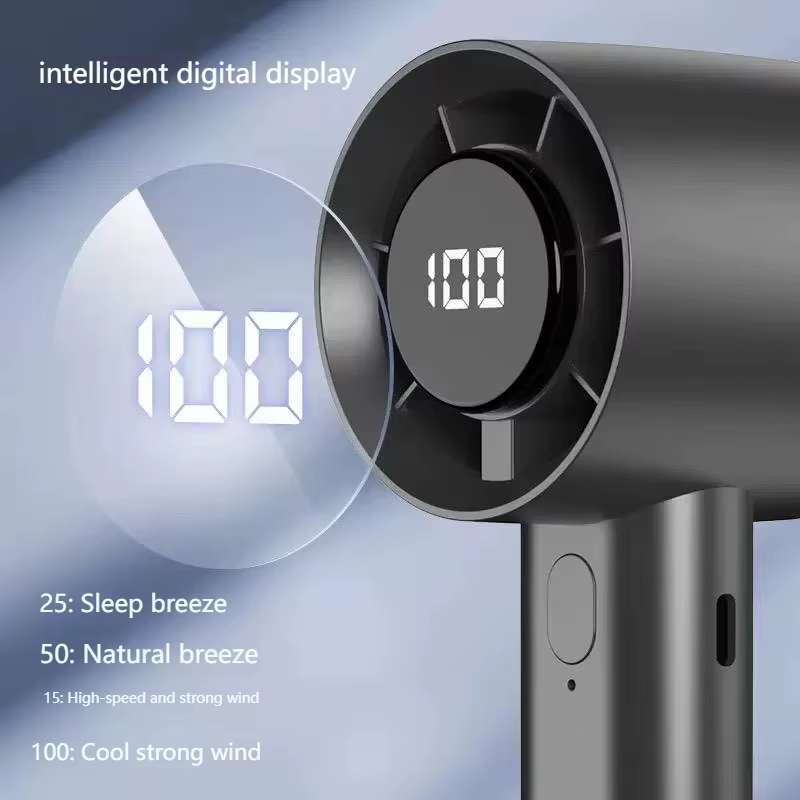 Ventilateur portable Xiaomi mini avec écran LED, réfrigération semi-conductrice, 100 vitesses, batterie rechargeable USB, ventilateur d'extérieur