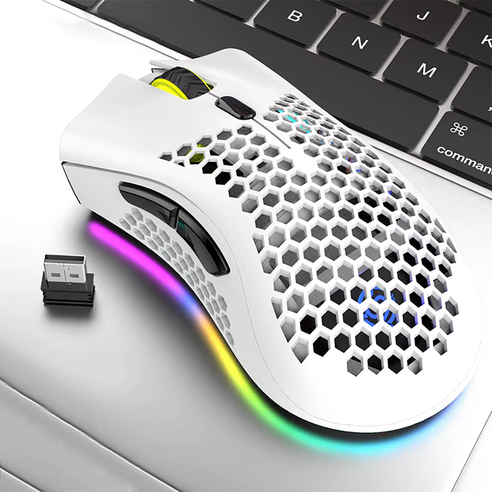 Souris de jeu Rechargeable USB 2.4G sans fil RGB lumière ergonomie