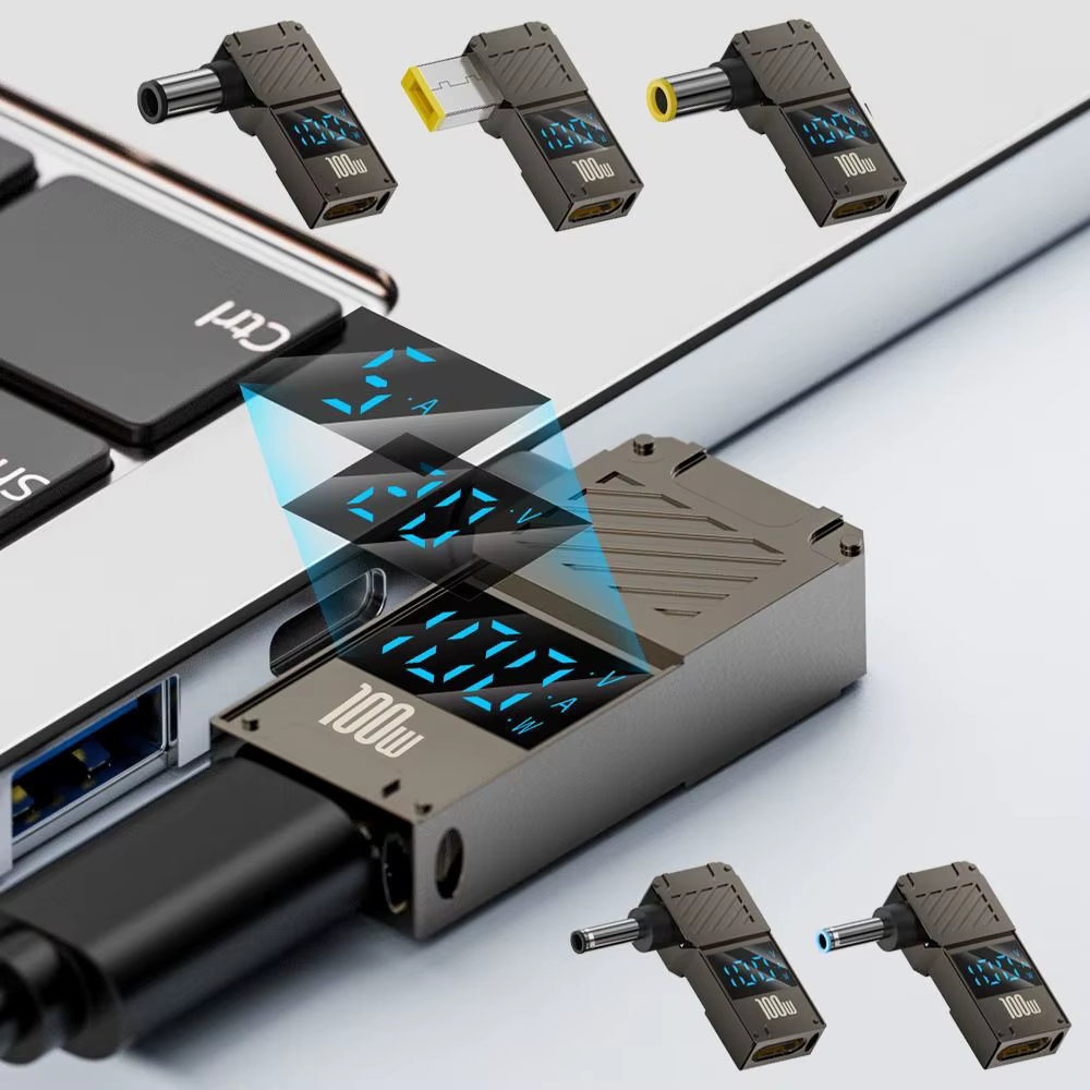Convertisseur USB-C vers DC à affichage numérique
