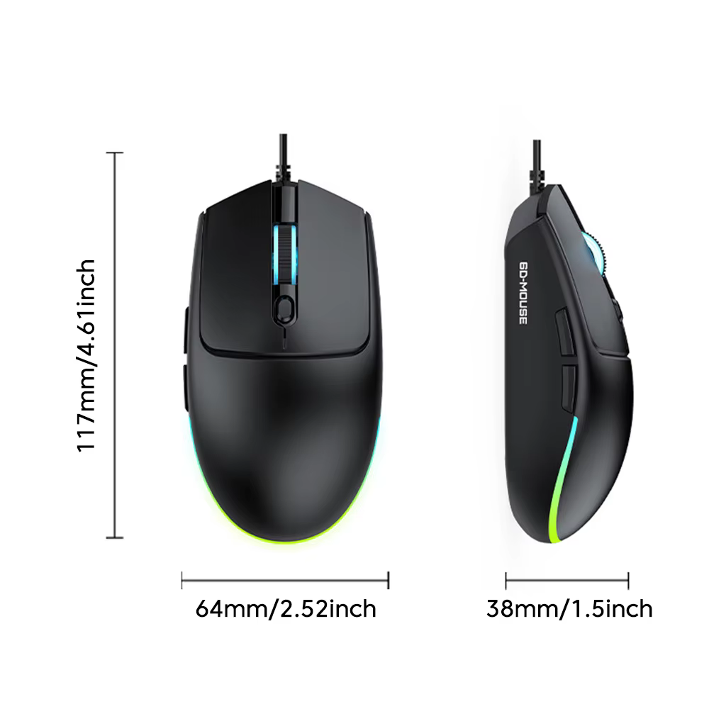 Souris sans fil M300 pour jeux e-sport avec éclairage RGB silencieux