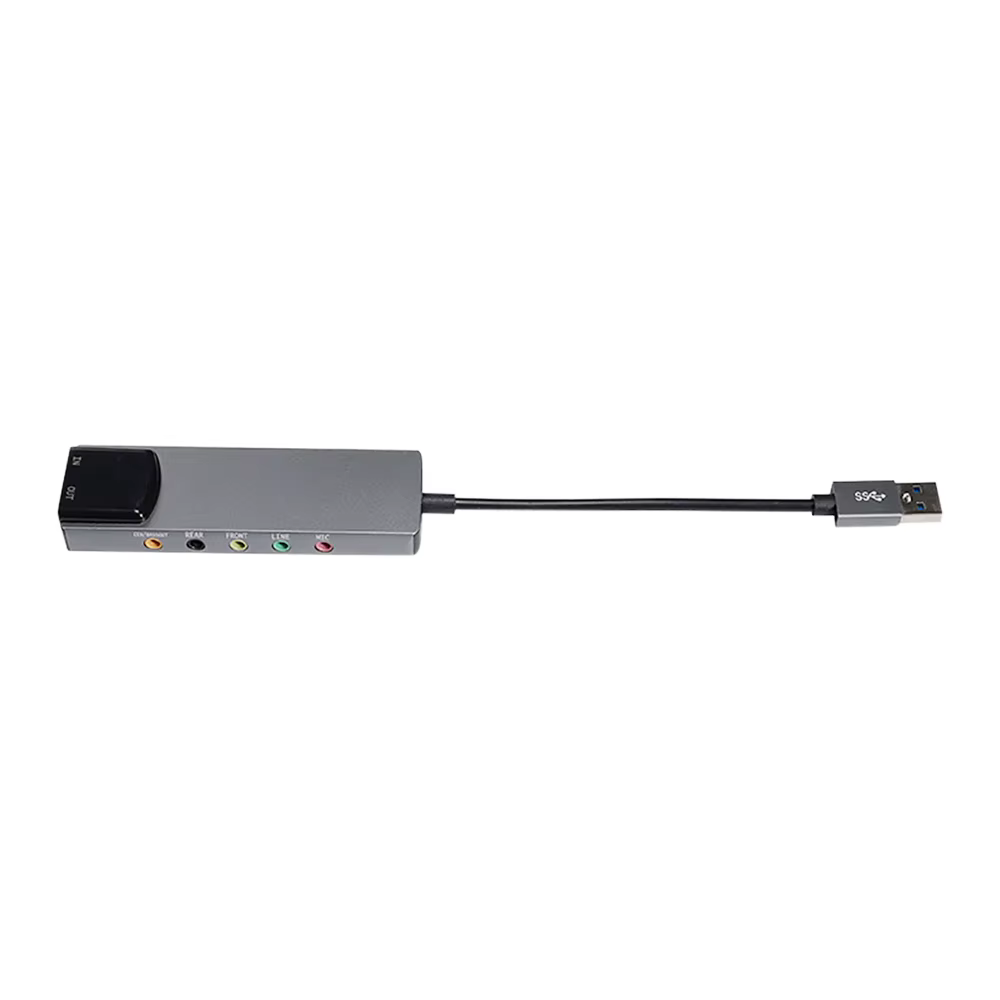 Carte son optique USB externe 6 en 1
