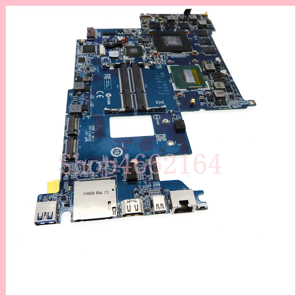 16H51 avec i7-4710HQ CPU GTX970M-V3G GPU Ordinateur Portable Carte Mère Pour gelée WS60 GS60