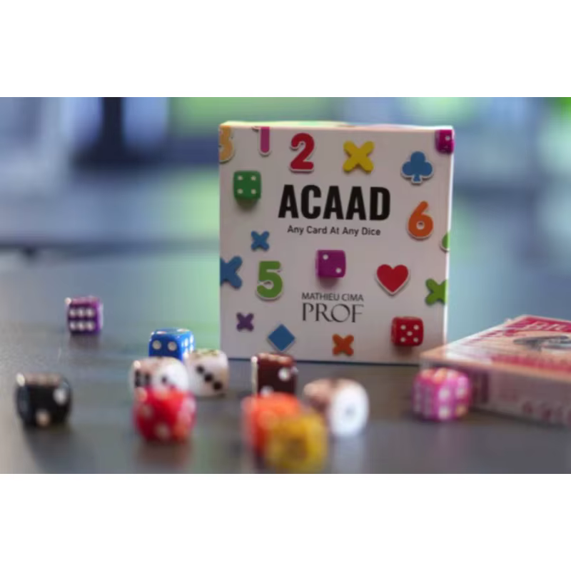 ACAAD Any Card At Any Dice Mathieu Cima Magic Dream Card Magic Tricks Prediction Illusion Deck Gimmick Props Close Up Mentalism
