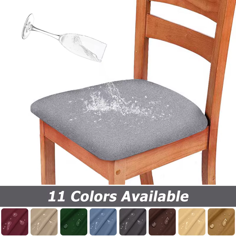 Housse de chaise de salle à manger imperméable, housses de siège, 13 couleurs unies, amovibles, lavables, élastiques, pour maison, hôtel