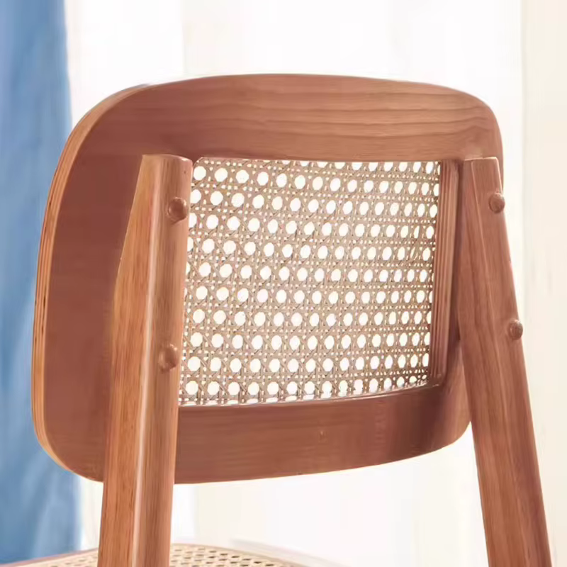 Ensemble de 2 Chaises de salle à manger classiques en rotin rustique, Chaises de salle à manger minimalistes, ergonomiques de qualité supérieure, meubles de maison