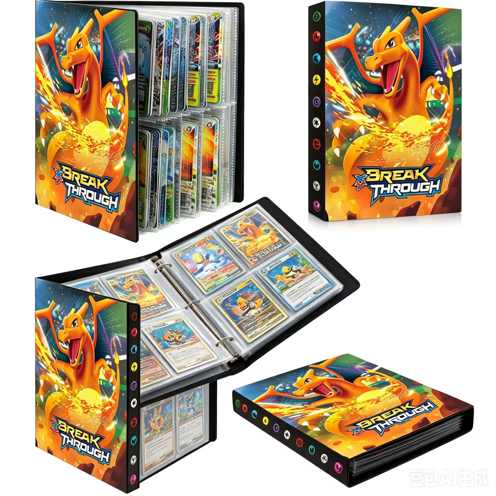Album de cartes Pokémon Charizard 2027, 240 cartes, album créatif, nouveau modèle, classeur, support pour collection de cartes