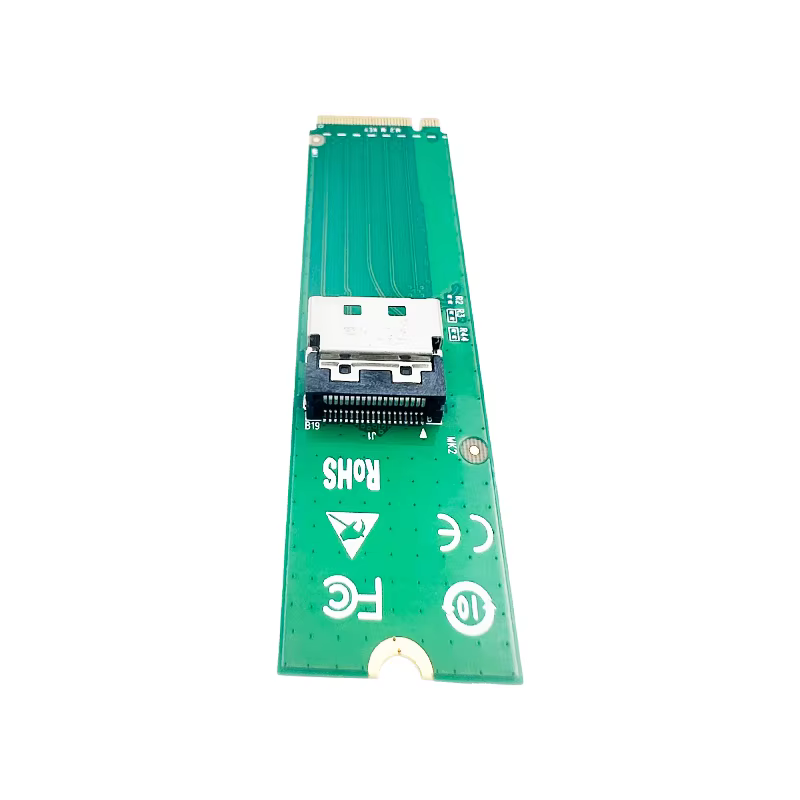 Carte adaptateur PCIe5.0 x4 M.2 M Key vers MCIO 4i 1 * NVMe SSD